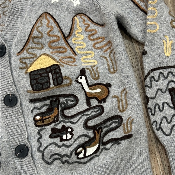 Authentic Hermes Gray Sweater with Brown and Gold Accents - Picture 4 of 10